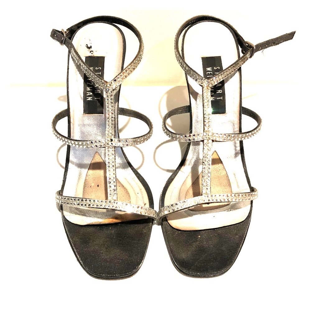 Stuart Weitzman Size 10 Strappy Glitter Heels